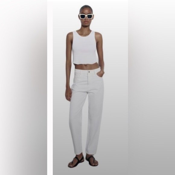 Zara mom comfort high waisted ankle length New with tag size 14 - Picture 1 of 11